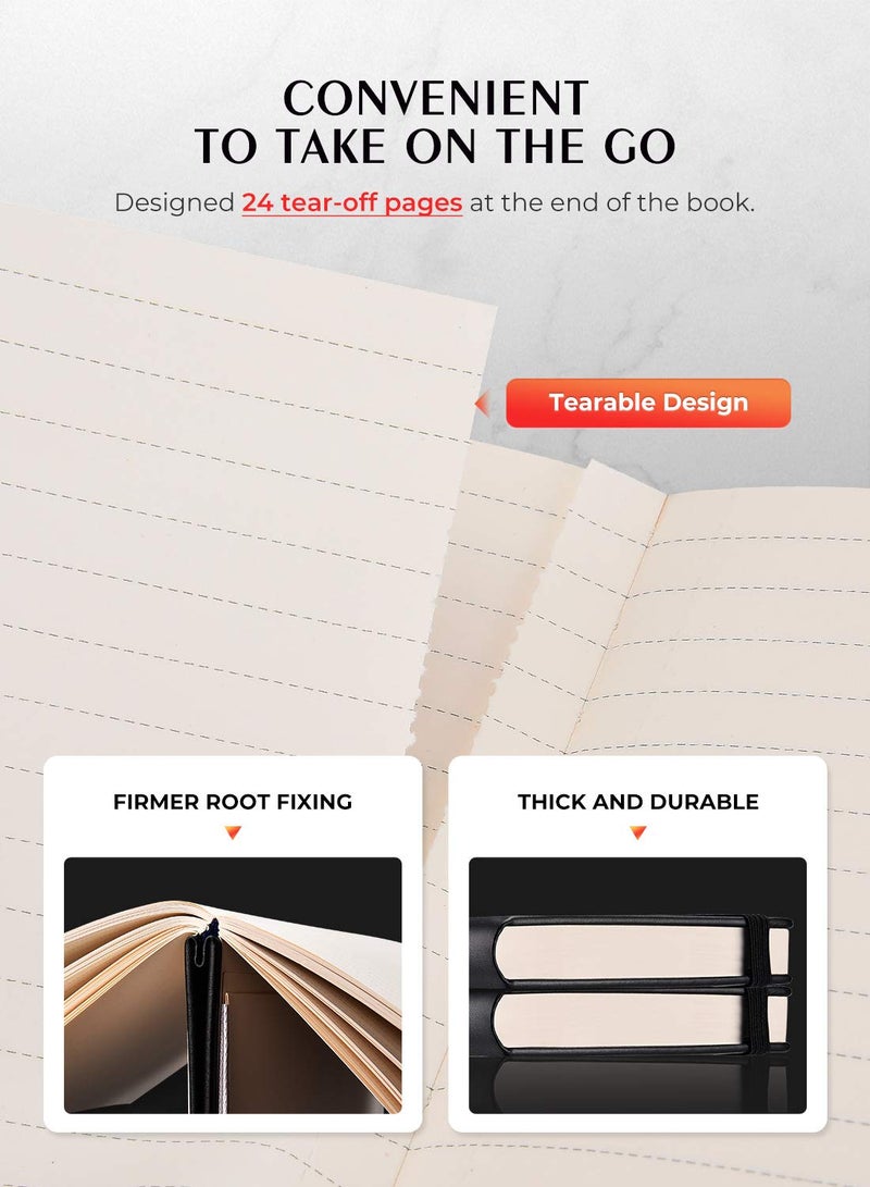 AISBUGUR Pocket Notebook, Small Notebook, 2-Pack Total 320 Pages,3.7"" x 5.7"" Pocket Notebook (8 Pack, 8 Pack Black) - Image 3